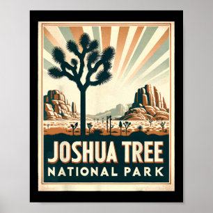 Joshua Tree National Park Vintage Wandelen Kampere Poster