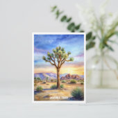 Joshua Tree National Park Waterverf schilderij Briefkaart (Staand voorkant)