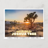 Joshua Tree National Park Wedding Save the Date Briefkaart (Voorkant)