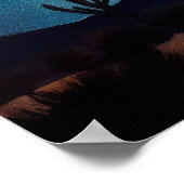 Joshua Tree Nightime Stars Cactus Poster (Hoek)