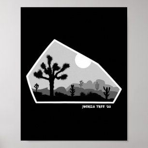 Joshua Tree Retro Boulder Donker Poster