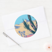 Joshua tree ronde sticker (Envelop)