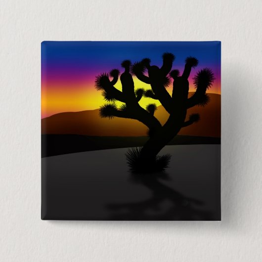 Joshua Tree Vierkante Button 5,1 Cm (Voorkant)