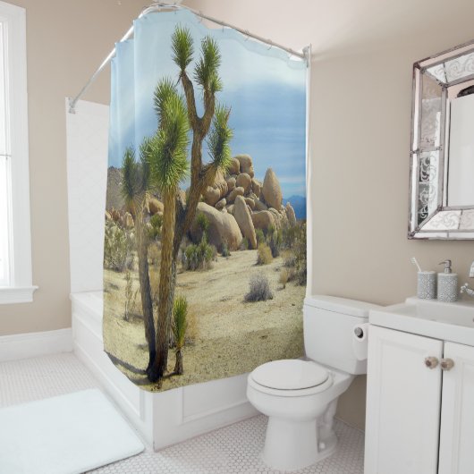 Joshua Tree, woestijnlandschap Douchegordijn (In situ)