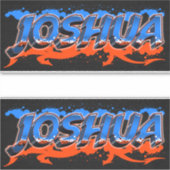 Joshua Vorname Name Graffiti Aufkleber Sticker (Voorkant)