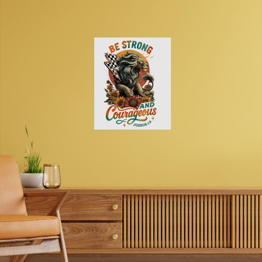 Joshus 1:9 poster (Woonkamer 2)