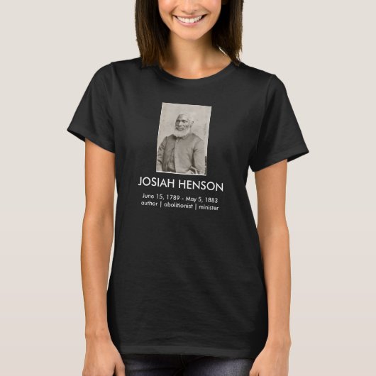 Josiah Henson T-shirt (Donker) (Voorkant)
