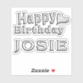 Josie Happy Birthday Autocollants (Feuille)