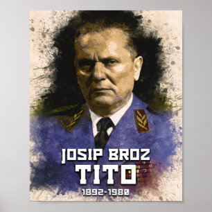 Josip Broz Tito 1892 - 1980 SFRJ kleurenportret Poster