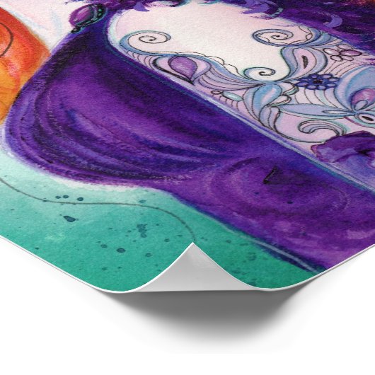 Joslyn Day of the dead poster print Par Renee (Coin)