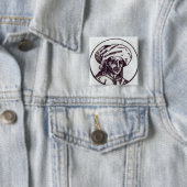 Josquin des Pres Vierkante Button 5,1 Cm (In situ)