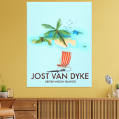 jost van dyke British Virgin Islands. Canvas Afdruk (Insitu (Woonkamer))