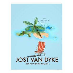 Jost van Dyke Britse Maagdeneilanden. Foto Afdruk