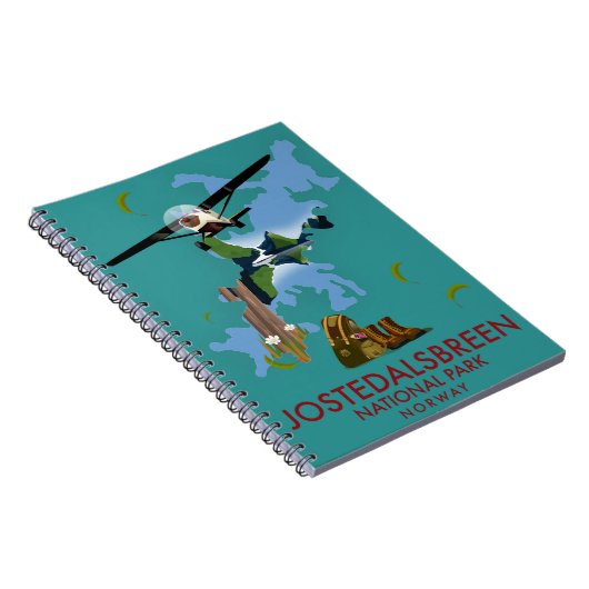 Jostedalsbreen Nationaal Park Vluchtposter Notitieboek (Rechterzijde)