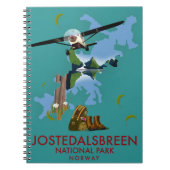 Jostedalsbreen Nationaal Park Vluchtposter Notitieboek (Voorkant)