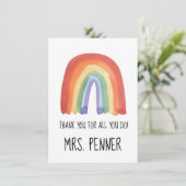 Jote aquarelle arc-en-ciel merci cadeau porte - cl (Debout devant)