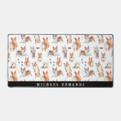 Jote aquarelle Corgi Chien Motif Monogramme (Recto)