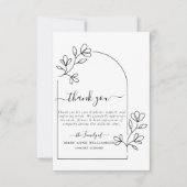 Jote Arc Texte Script Carte de remerciements funér (Devant)