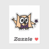 Jote ASL "Je t'aime" Ollie le chou Sticker (Feuille)