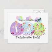 Jote Bachelorette Spa de la fête des invitations p (Devant / Derrière)