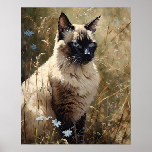Jote Balinese Cat Art Imprimer Poster (Devant)