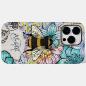 Jote Bee floral Botanique coque iphone monogramme (Verso (horizontal))