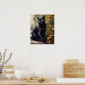 Jote Black Bombay Cat Art Imprimer Poster (Cuisine)