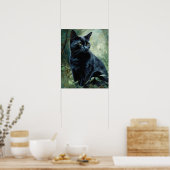 Jote Black Bombay Cat Art Imprimer Poster (Cuisine)