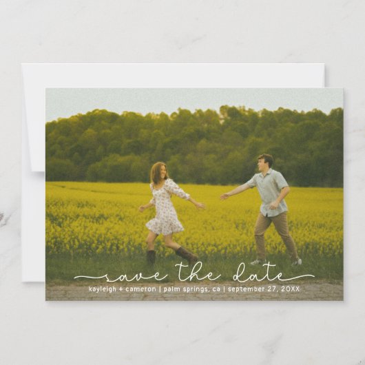 Jote Boho Script Photo Enregistrer La Date Carte M (Recto)