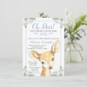 Jote Boy Deer Baby Shower Invitations (Debout devant)
