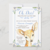 Jote Boy Deer Baby Shower Invitations (Devant)