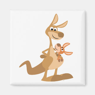 Jote Cartoon Kangaroo maman et Joey Magnet
