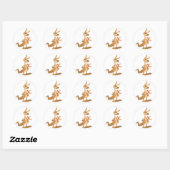 Jote Cartoon Kangaroo maman et Joey Sticker (Feuille)