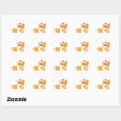 Jote Cartoon Ponies in Love autocollant (Feuille)