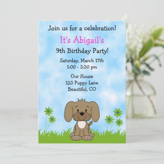 Jote Chien Chien Chien Anniversaire Invitation pou (Debout devant)
