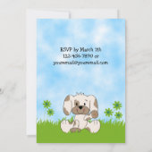 Jote Chien Chien Chien Anniversaire Invitation pou (Dos)