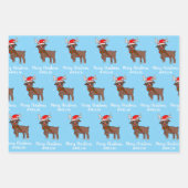 Jote Deer avec Santa Hat Kids Papier d'enveloppeme (Devant 2)