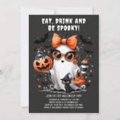 Jote Éffrayant Fantôme Halloween Invitation de la  (Devant)