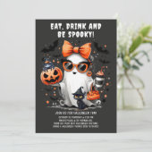 Jote Éffrayant Fantôme Halloween Invitation de la  (Debout devant)