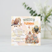 Jote Fall Owl/Squirrel Boy Invitation Anniversaire (Debout devant)