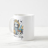Jote Fall Raccoon Halloween florale Mug (Devant gauche)