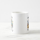 Jote Fall Raccoon Halloween florale Mug (Centre)