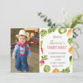 Jote fermiers marché anniversaire photo invitation (Debout devant)