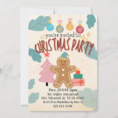 Jote gingerbrea fête de Noël invitation (Devant)