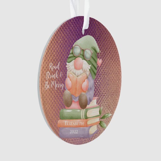 Jote Gnome Lecture Livre Rosegold Monogrammé (devant)