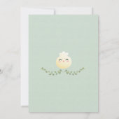 Jote Green Petite Dumpling Baby shower Invitation (Dos)