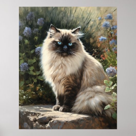 Jote Himalayan Cat Art Imprimer Poster (Devant)