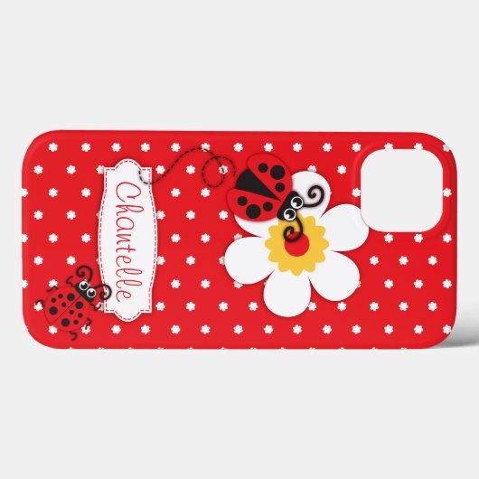 Jote ladybug filles nom rouge iphone 5 coque (Verso (horizontal))