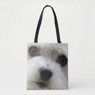 Jote Maltese Dog Face Sac fourre-tout d'impression