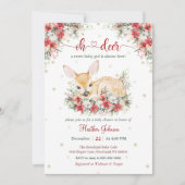 Jote Noël Oh Deer Baby shower Invitation (Devant)